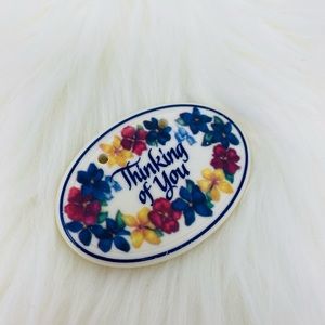 Longaberger “Thinking of You” Ceramic Tie On